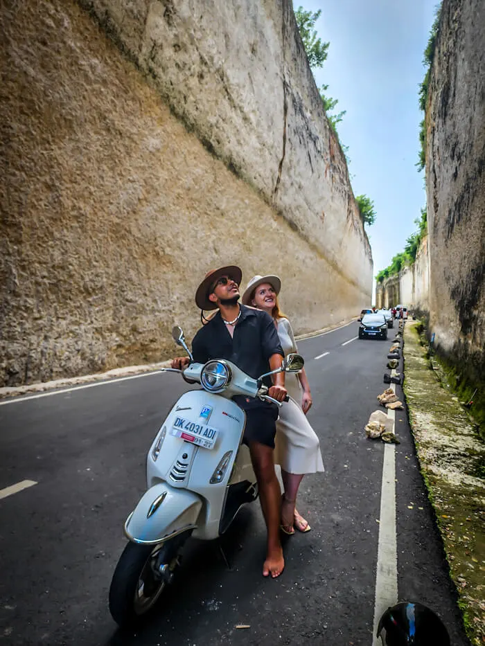 Tanah Barak Cliff Road leading to Pandawa Beach in Uluwatu, Bali