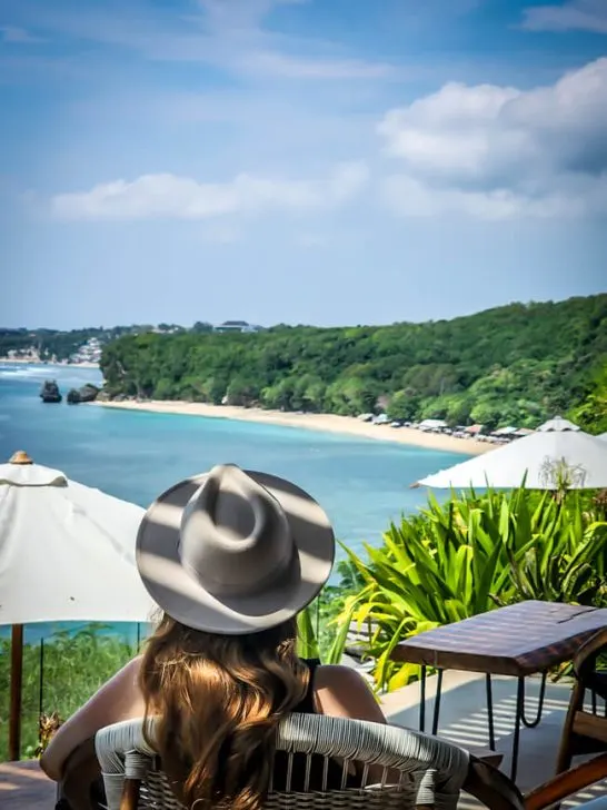Ulu Cliffhouse looking out to Thomas Beach in Uluwatu, Bali