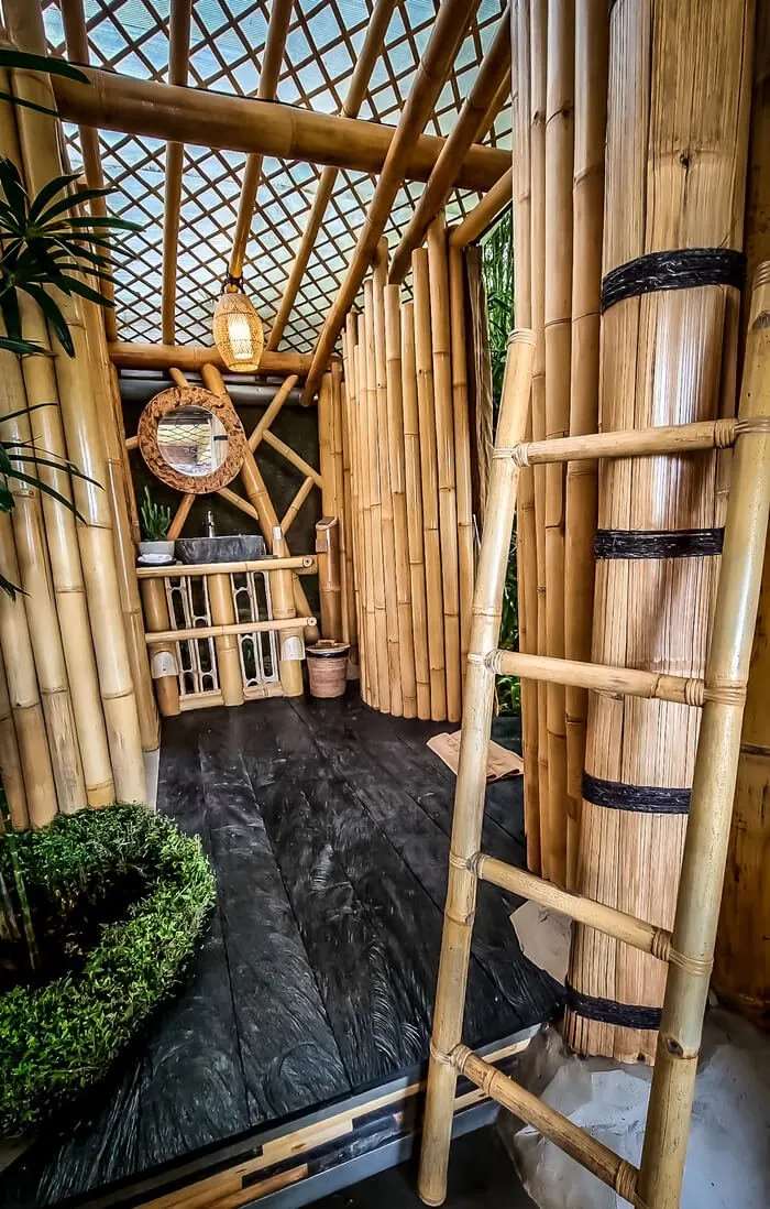 magic hills bali bamboo house bathroom