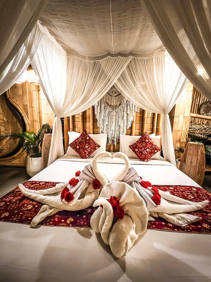 magic hills bali bamboo house bed