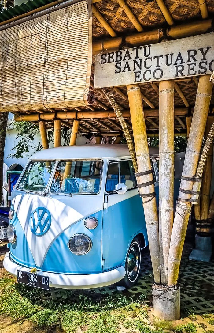 sebatu sanctuary eco resort ubud bali vw combi campervan