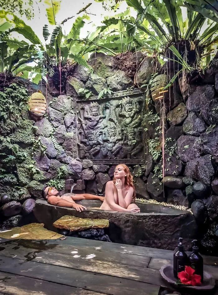 sebatu sanctuary eco resort ubud bali bath jungle tent accommodation