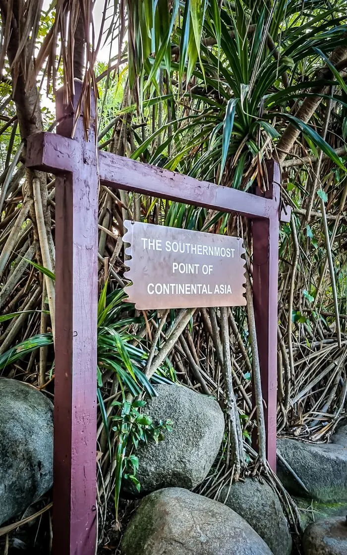 southernmost point of continental asia sign sentosa island singapore 