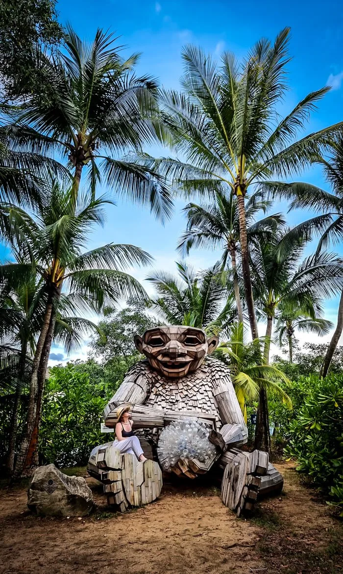 wooden giants explorers of sentosa palawan beach singapore little lyn
