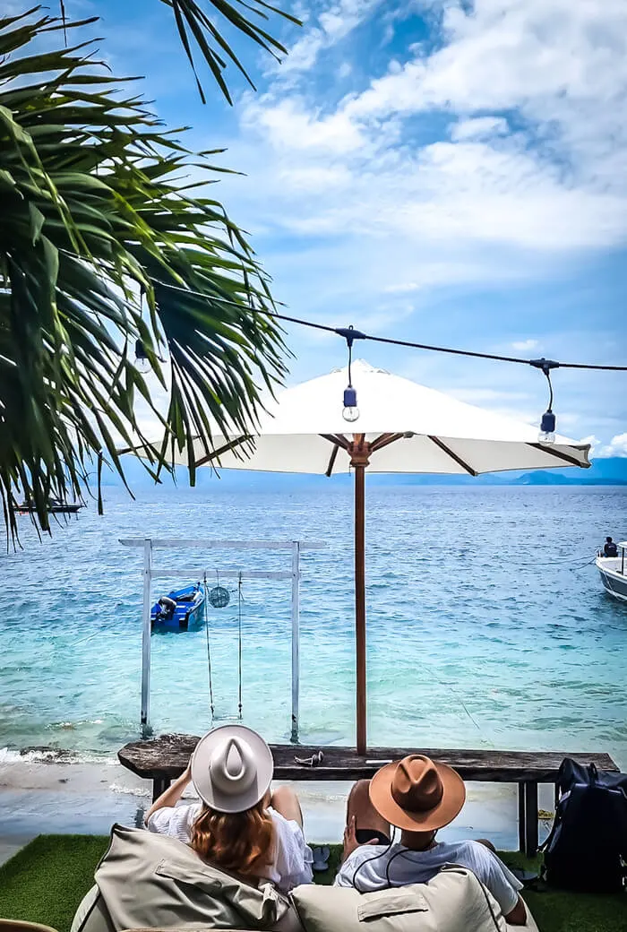 nusa penida beach bars water swing
