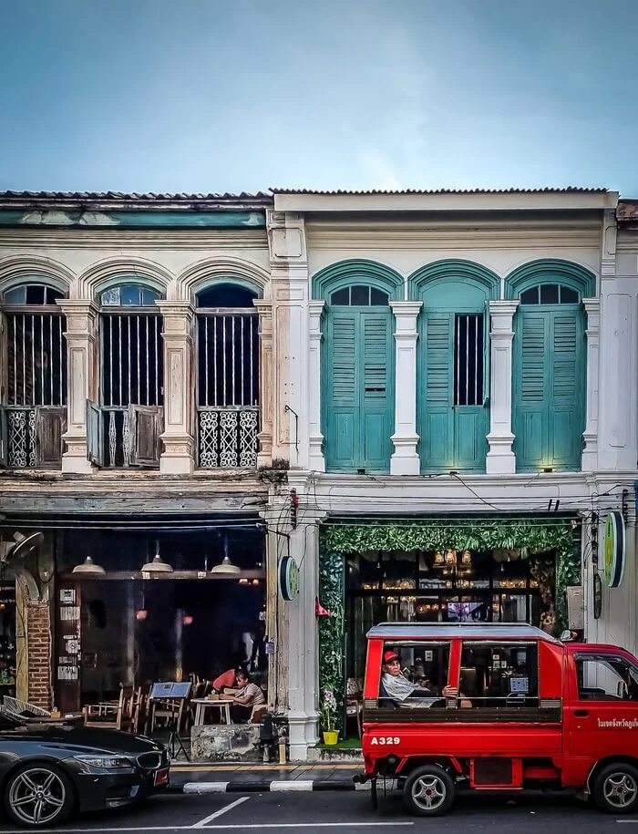 sino portuguese buildings phuket old town