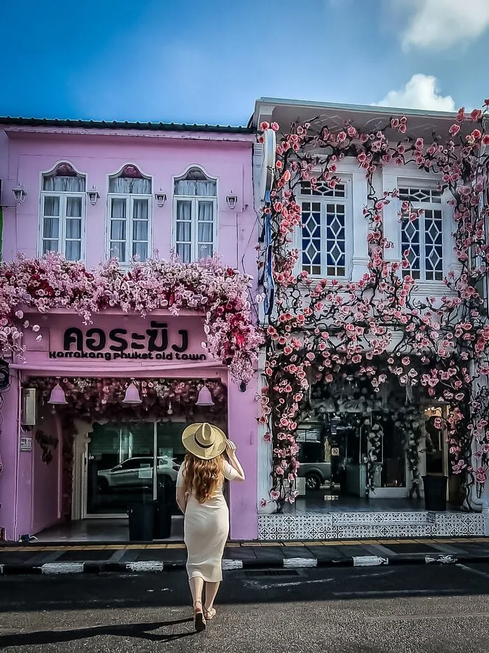 phuket old town buildings thalang road
