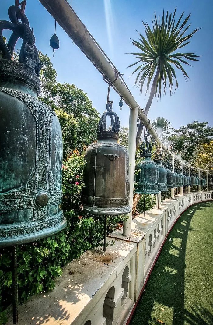 bells at wat saket temple - the golden mount in bangkok Thailand