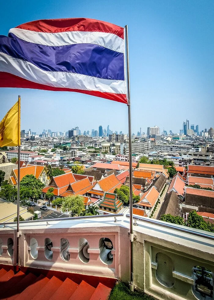 wat saket temple - the golden mount in bangkok Thailand